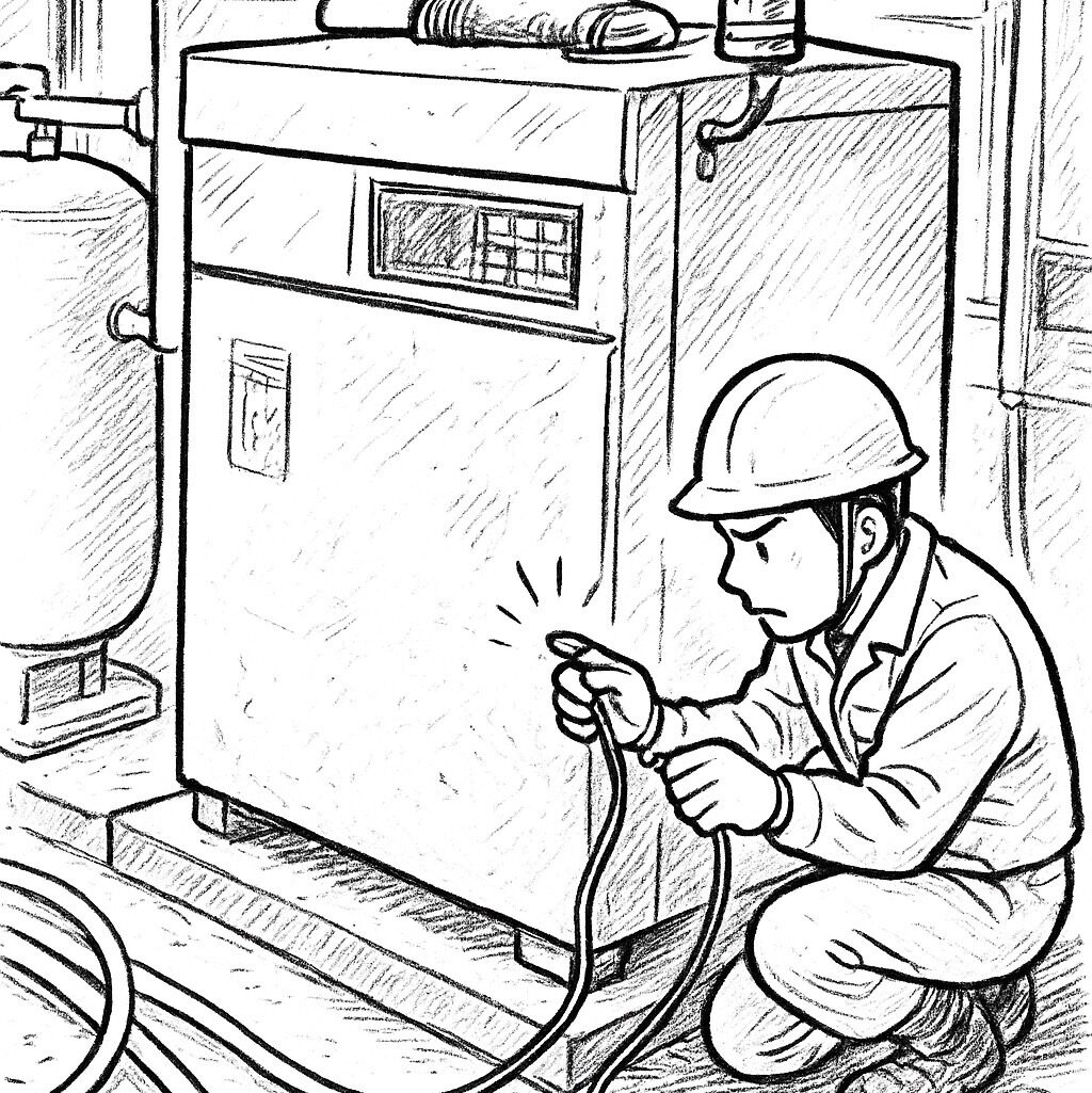 コンプレッサー配線